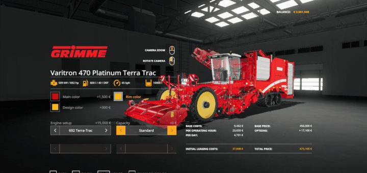 Мод комбайн Grimme Varitron 470 potato harvester Combine FS19