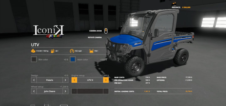Мод Iconik UTV V1.0.0.0 Farming Simulator 2019