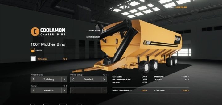 Мод прицеп COOLAMON MOTHER BINS V1.0.0.1 FS19