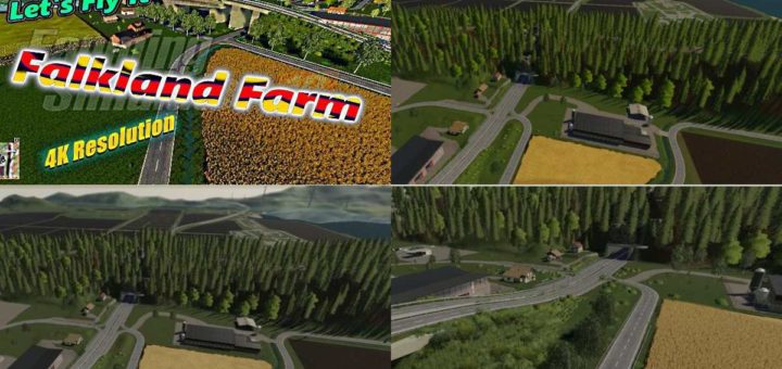 Мод карта FALKLAND MAP V1.1 BETA Farming Simulator 19