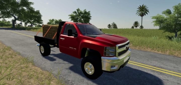 Мод авто 2010 Silverado 2500HD Flatbed v1.0 FS19
