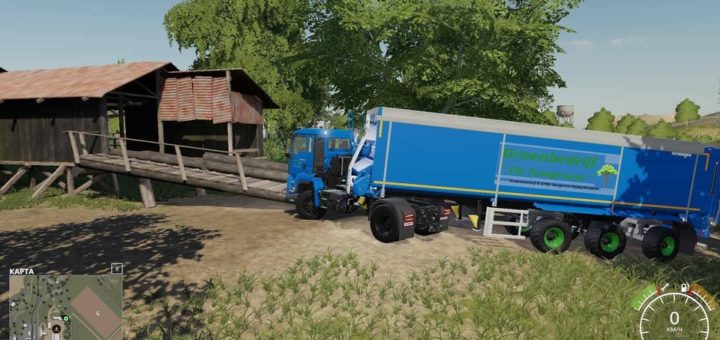 Мод прицеп 3 Axle trailer Groenbedrijf v1.1 Farming Simulator 19