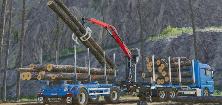 Мод Biobeltz Turntable Timbertrailer TTLT 500 v1.0.0.0 FS19