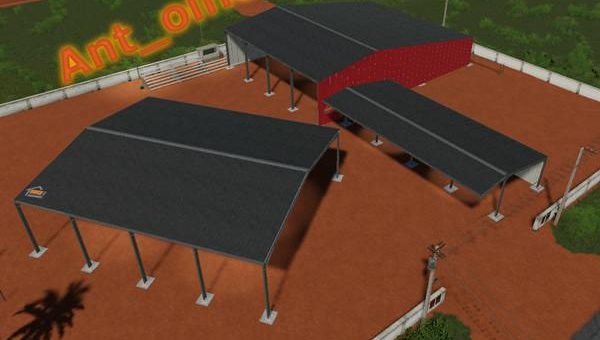 Мод навес Easy Shed Farben/Licht/Schalter v3.0 FS19