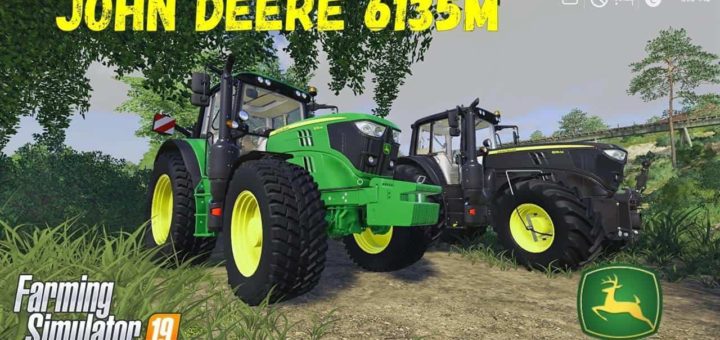 Мод трактор John Deere 6135M and Black Beauty v1.1 FS19