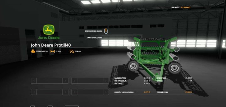 Мод культиватор John Deere Protill40 v1.1 FS19