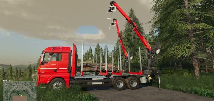 Мод грузовик MAN FORST LKW v1.2.2.0 Farming Simualtor 19