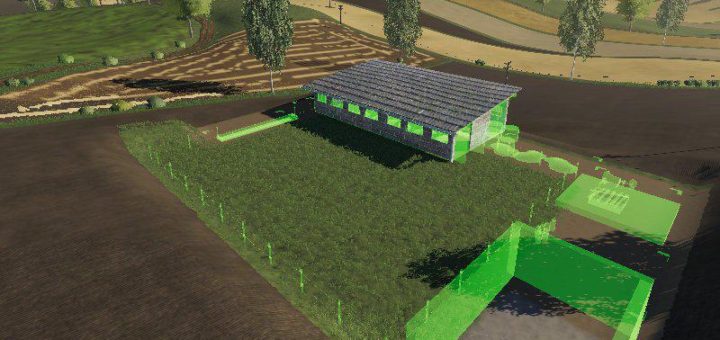 Мод коровник Pastwisko dla krow PLACEABLE v1.0 FS19