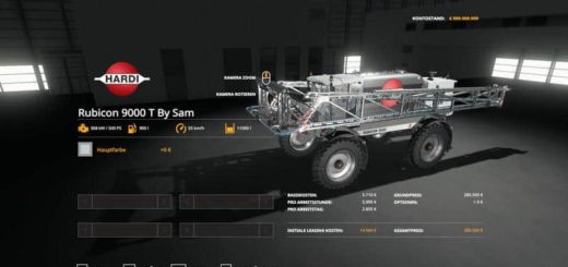 Мод опрыскиватель Rubicon T ( ohne Collision ) v1.3 FS19