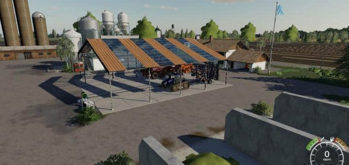 Мод Shed with paved floor + transparent roof v1.0.0.1 FS19
