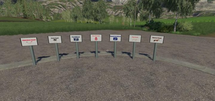 Мод Signs v1.1.0.0 Farming Simulator 19