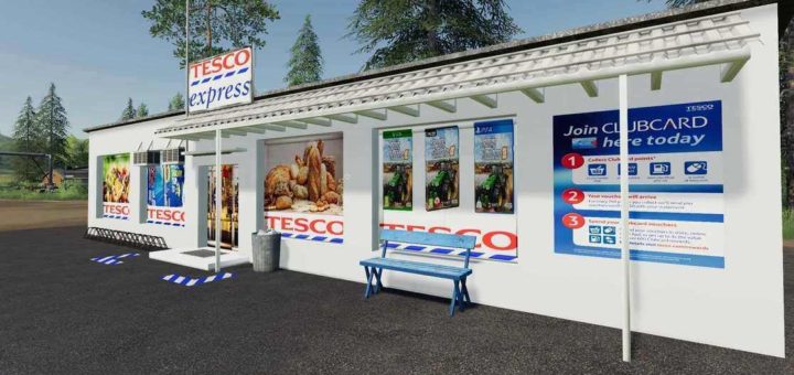 Мод точка Tesco Express Milk & Eggs Selling Point V1.1 FS19