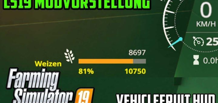 Мод скрипт VehicleFruit Hud v0.5 Beta Farming Simulator 19
