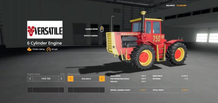 Мод трактор Versatile 6 cylinder series Farming Simulator 19