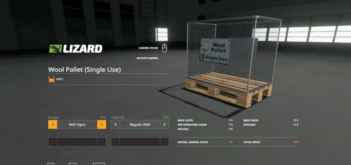Мод Wool Pallet – Buyable v1.0 Farming Simulator 19