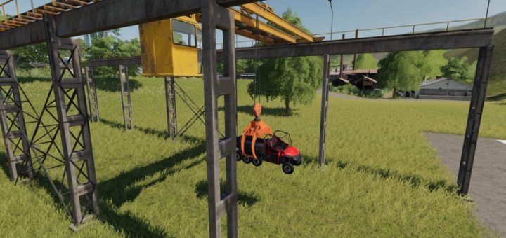 Мод кран Working Rail Crane v1.0 Farming Simulator 19