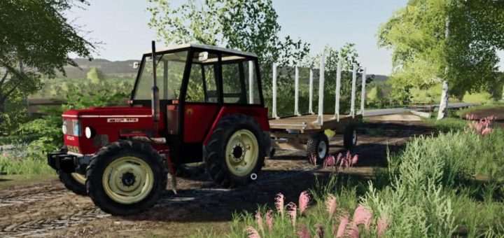 Мод трактор Zetor 5748 Blue v1.0.0.0 Farming Simulator 19