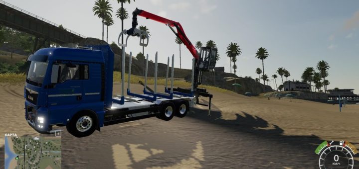 Мод грузовик MAN 26640 V1.1 Farming Simulator 19