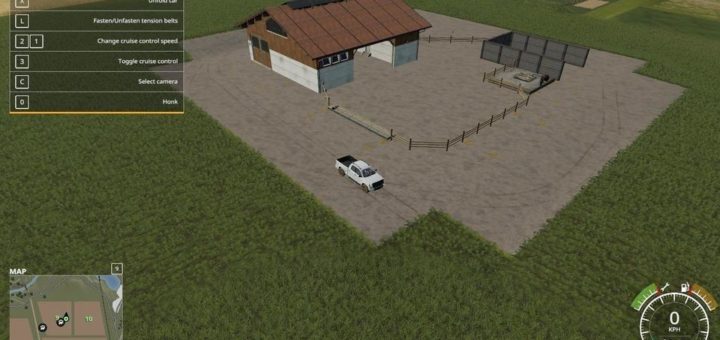 Мод коровник PLACEABLE SMALL COW YARD V1.0 FS19