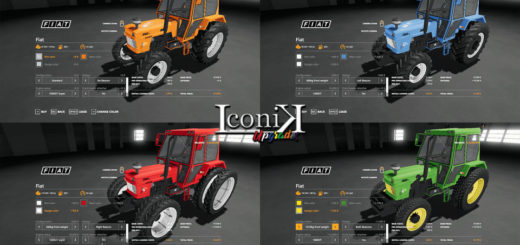 Мод трактор ICONIK FIAT V1.0.0.0 Farming Simulator 19