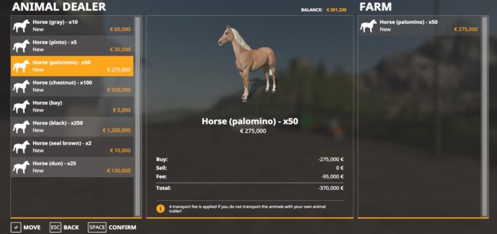 Moд скрипт Animal Species v2.0 Farming Simulator 2019
