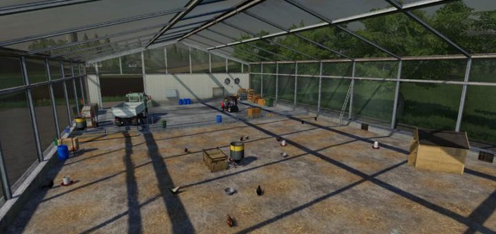 Moд курятник Big chicken coop v1.0 Farming Simulator 2019