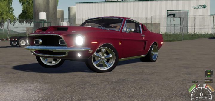 Мод авто 1968 Shelby Mustang V8 Flathead v2.0 FS19