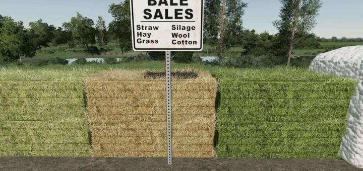 Moд Bale Sale Point Placeable v1.0 Farming Simulator 2019