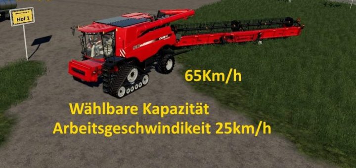 Мод CASE AXIAL 9240 WITH CAPACITY OPTION AND WORKING SPEED 25KM/H V1.2 FS19