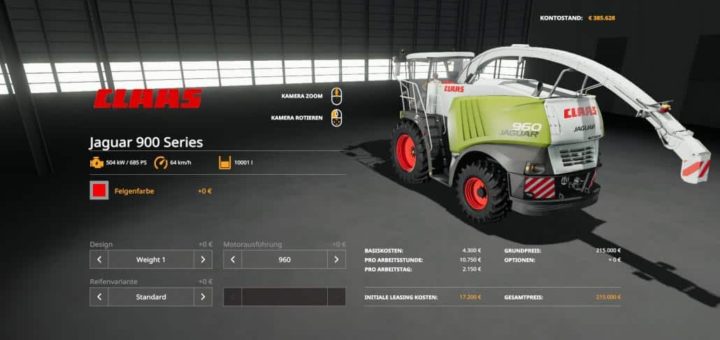 Мод комбайн CLAAS JAGUAR 900 SERIES BETA FS19
