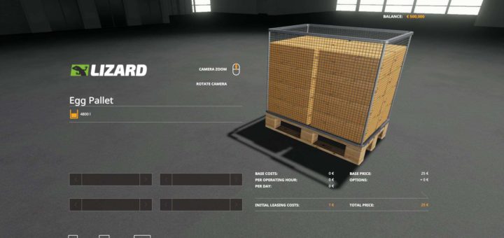 Мод Egg pallet 4800 v1.0 Farming Simulator 19