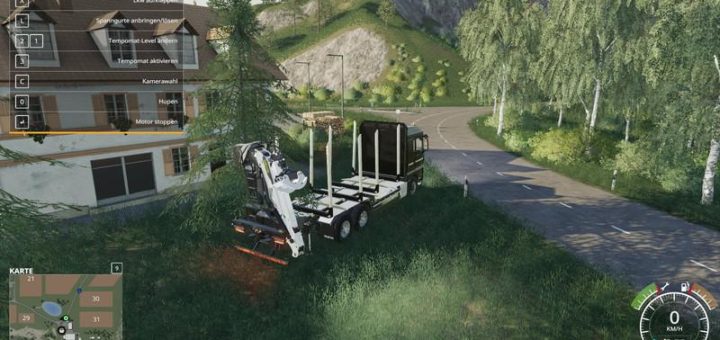 Мод грузовик Forst LKW MAN MP v1.3.0 Farming Simulator 19