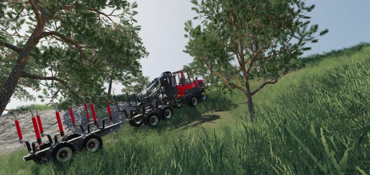 Мод прицеп Forwarder Trailer v1.0.0.0 Farming Simulator 19