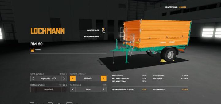 Мод прицеп Lochmann RM60 v1.0.0.0 Farming Simulator 19