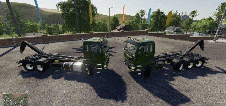 Мод грузовик MAN TGS 18.500 HOOKLIFT v1.1.0.0 FS19