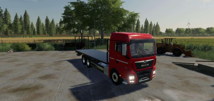 Мод грузовик MAN TGX Plattform v1.0.0.0 Farming Simulator 19
