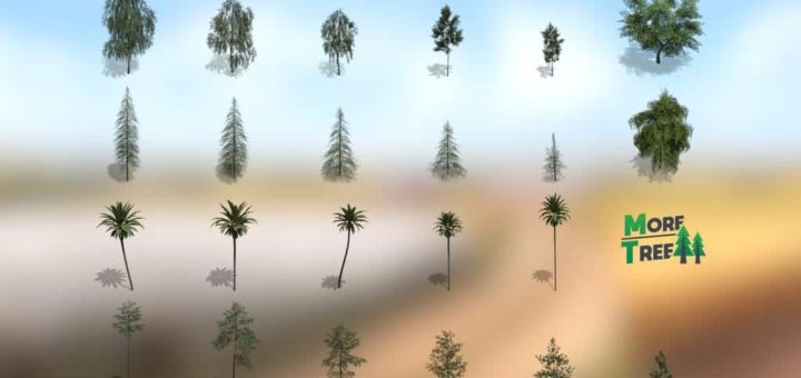 Мод деревья More Tree v1.0.0.0 Farming Simulator 19