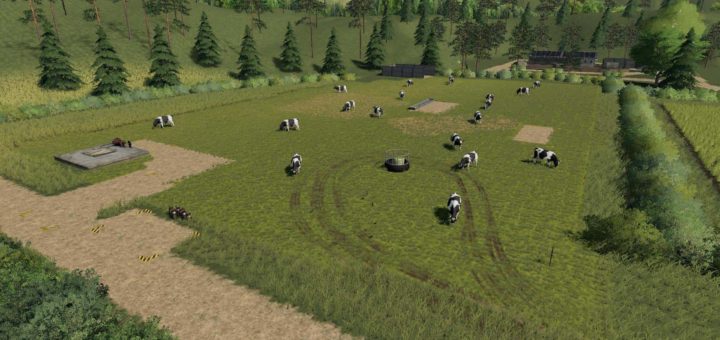 Мод Placeable open range cow pasture v1.0 Farming Simulator 2019