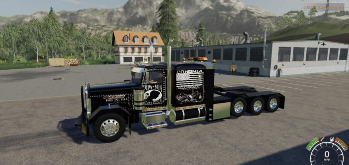Мод тягач Pete 389 Heavy VE v1.0 Farming Simulator 19