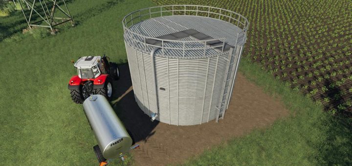 Мод резервуар Metal Water Tank v1.0.0.0 Farming Simulator 19