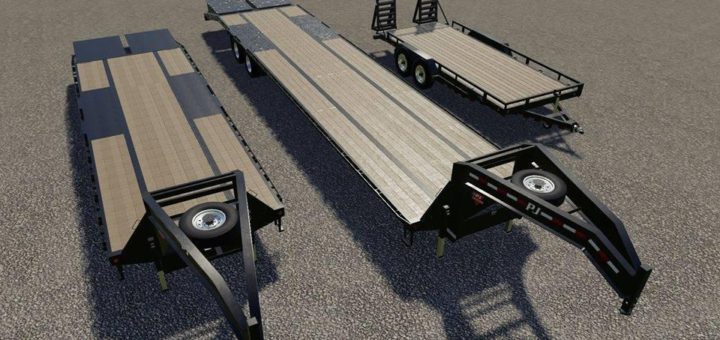 Мод ПАК PJ Trailer Pack v1.0.0.0 Farming Simulator 2019
