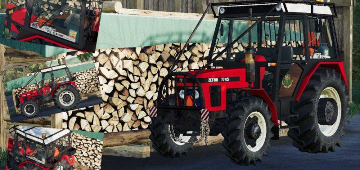 Мод трактор ZETOR 7745 FOREST V1.0.0.0 FS19