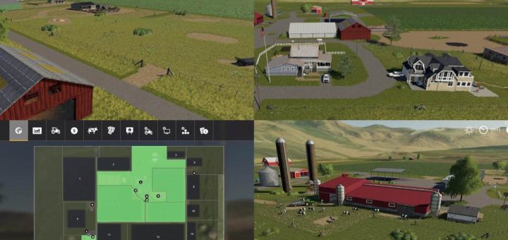 Мод карта JONES DAIRY FARM V1.2 Farming Simulator 19