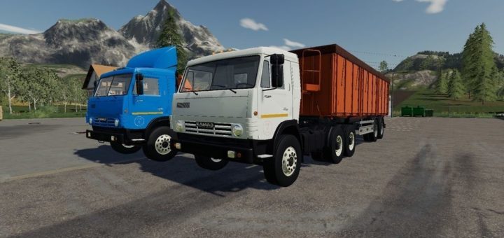 Мод КАМАЗ-53212 + ПОЛУПРИЦЕП V1.0.0.2 Фарминг Симулятор 2019