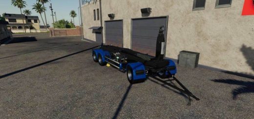 Мод прицеп 3-axle hooklift Trailer v1.0.0.0 Farming Simulator 19