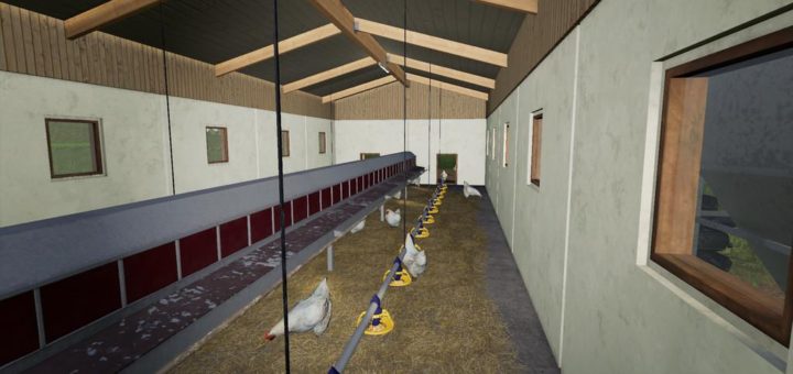 Мод курятник Chicken Stable v1.0.0.0 Farming Simulator 19