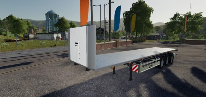 Мод Fliegl SDS 350 Flatbed Trailer v1.0.0.0 Farming Simulator 2019