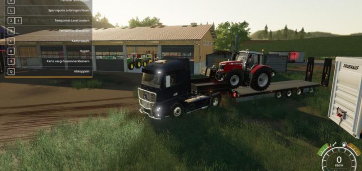 Moд трал Fliegl Tieflader Dynamic Hose V1.0.0.1 Farming Simulator 19