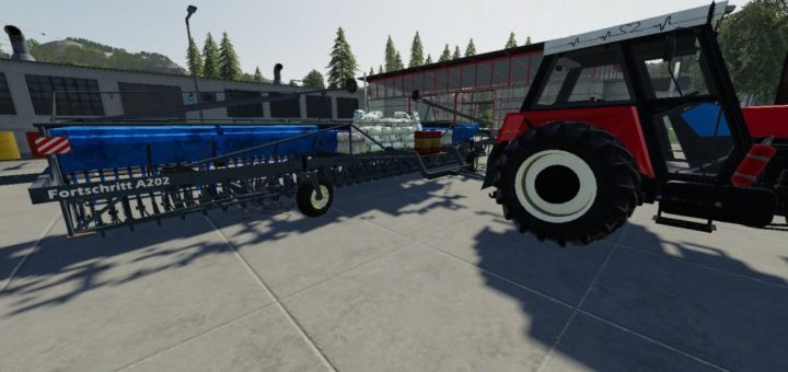 Moд сеялка Fortschritt Drillmaschine A202 v1.0 Farming Simulator 19