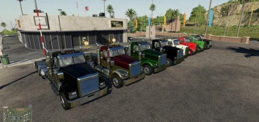 Мод грузовик Freightliner FLD120 Hooklift v1.0.0.0 Farming Simulator 19